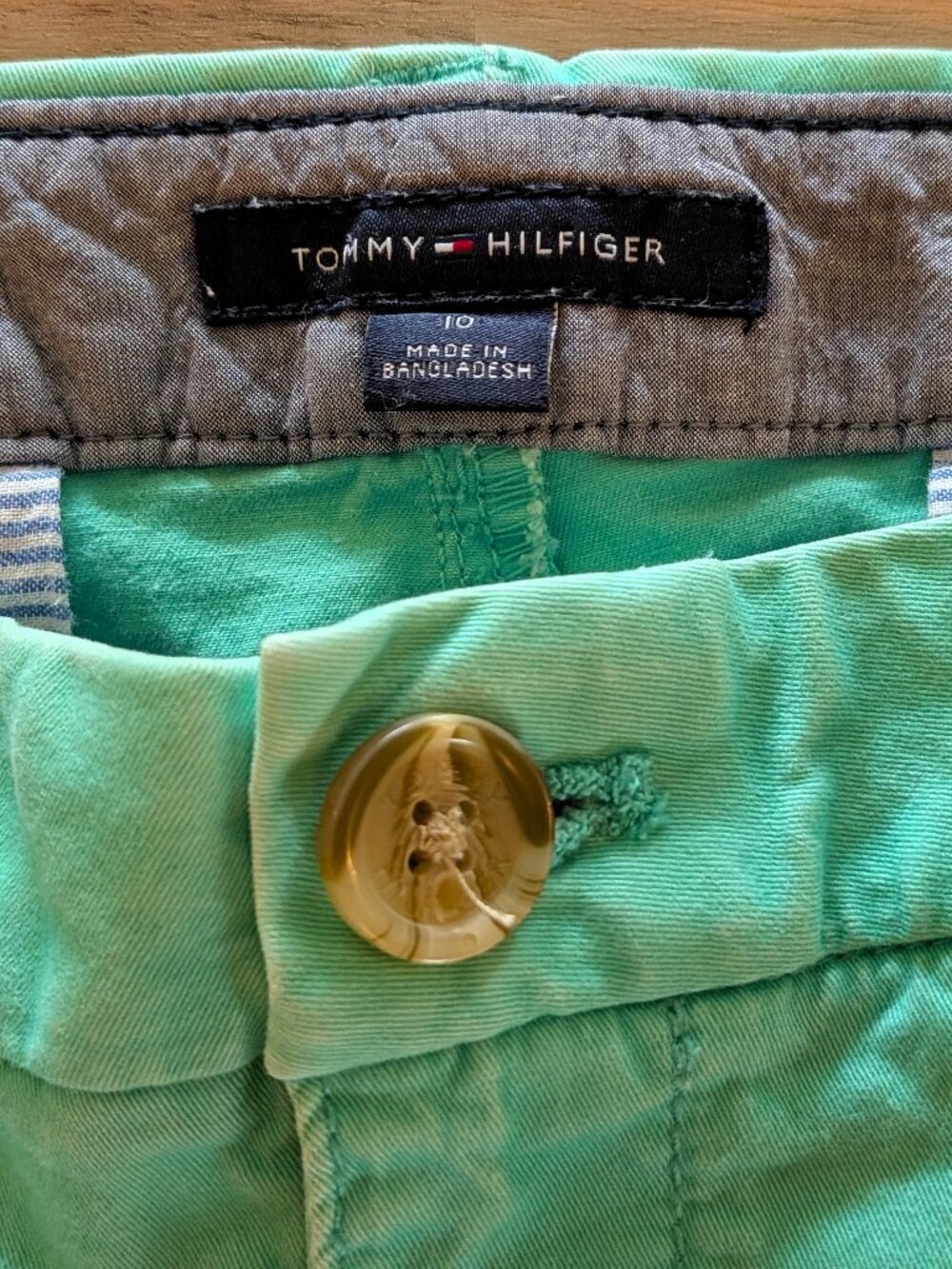 Tommy Hilfiger Stretch Slim Ankle Khaki Pants, Cropped Length, Green, Sz 10 - Picture 4 of 7